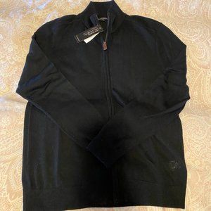 NWT Men's Black Wool Cardigan Banana Republic